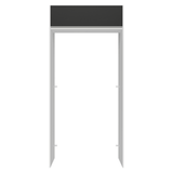 Mueble para empotrar Heladera 103 cm 1 Puerta Abatible Blanco/Negro Glamy Madesa