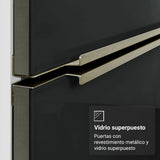 Mueble para empotrar Heladera 103 cm 1 Puerta Abatible Blanco/Negro Lux Madesa