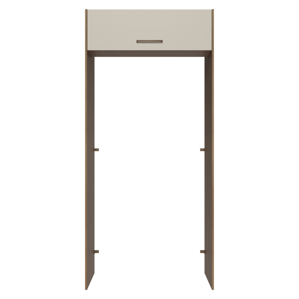 Mueble para empotrar Heladera 103 cm 1 Puerta Abatible Marrón/Crema Agata Madesa