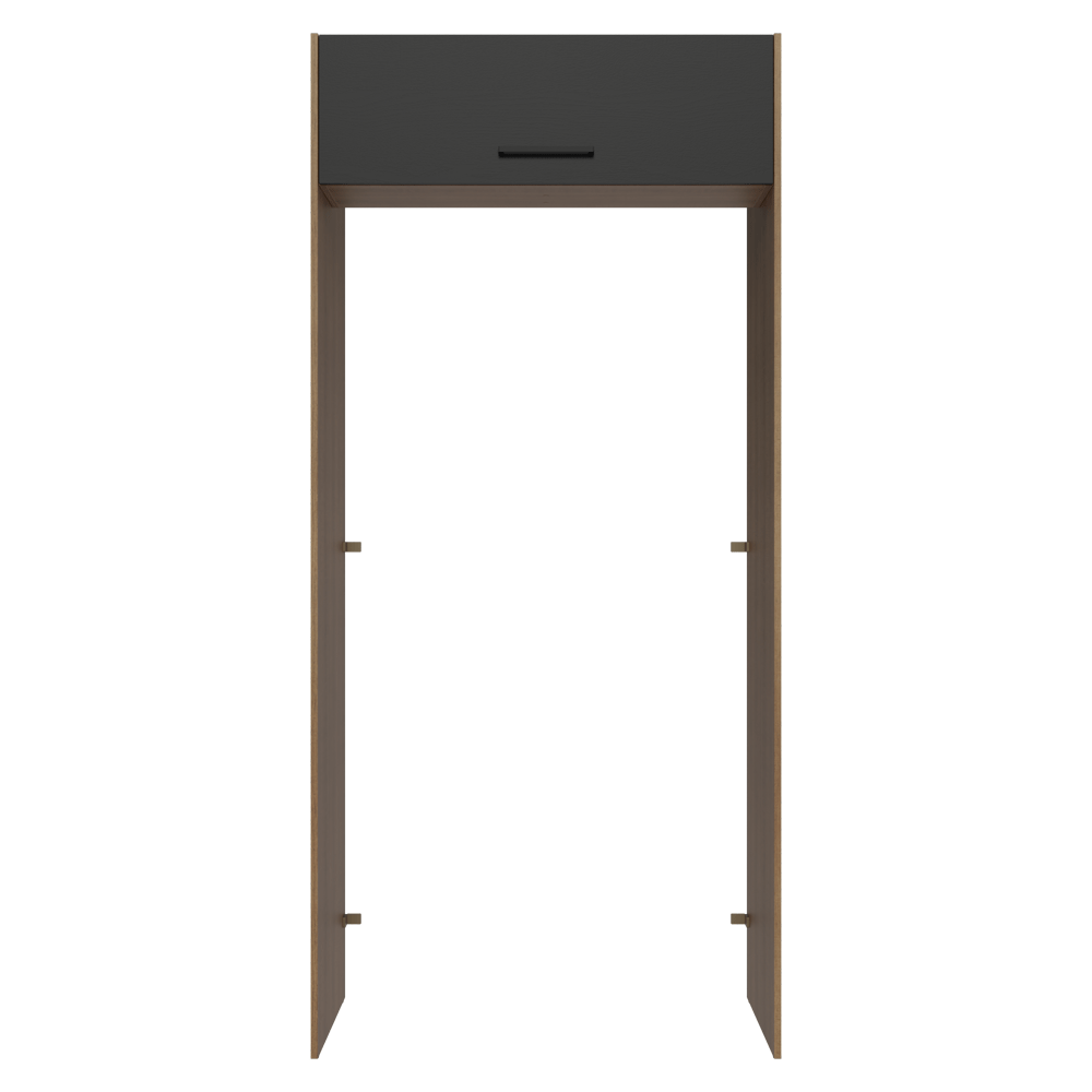 Mueble para Heladera 103 cm 1 Puerta Rebatible Marrón/Negro Agata Madesa