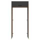 Mueble para Heladera 103 cm 1 Puerta Rebatible Marrón/Negro Agata Madesa
