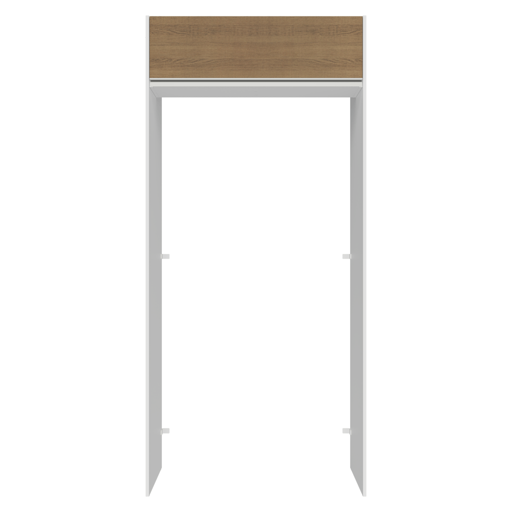 Mueble para empotrar Heladera 103 cm 1 Puerta Abatible Blanco/Marrón Glamy Madesa