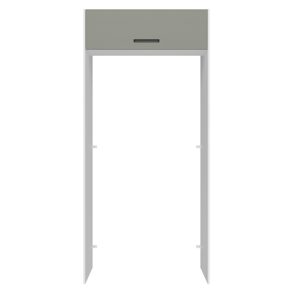 Mueble para empotrar Heladera 103 cm 1 Puerta Abatible Blanco/Gris Agata Madesa
