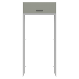 Mueble para empotrar Heladera 103 cm 1 Puerta Abatible Blanco/Gris Agata Madesa