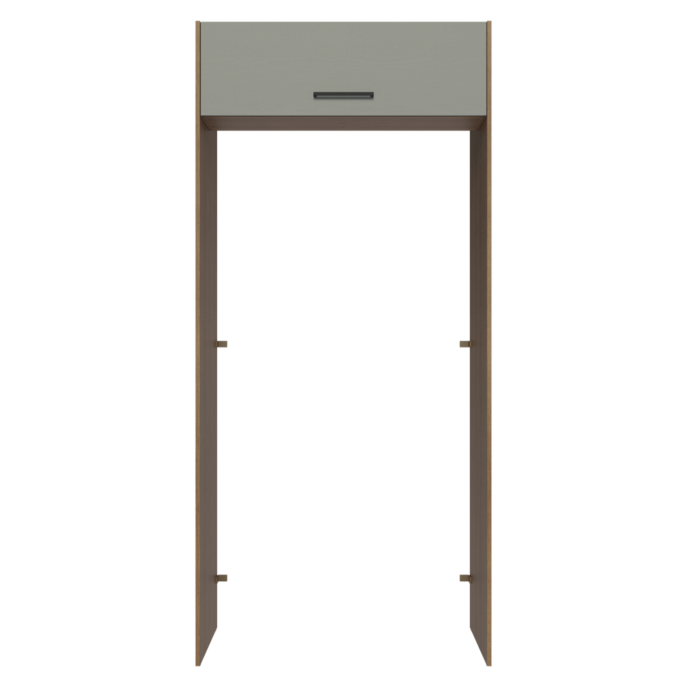 Mueble para empotrar Heladera 103 cm 1 Puerta Abatible Marrón/Gris Agata Madesa