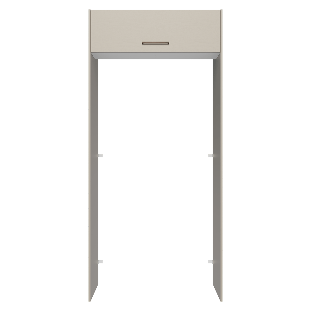 Mueble para empotrar Heladera 103 cm 1 Puerta Abatible Crema/Blanco/Crema Agata Madesa