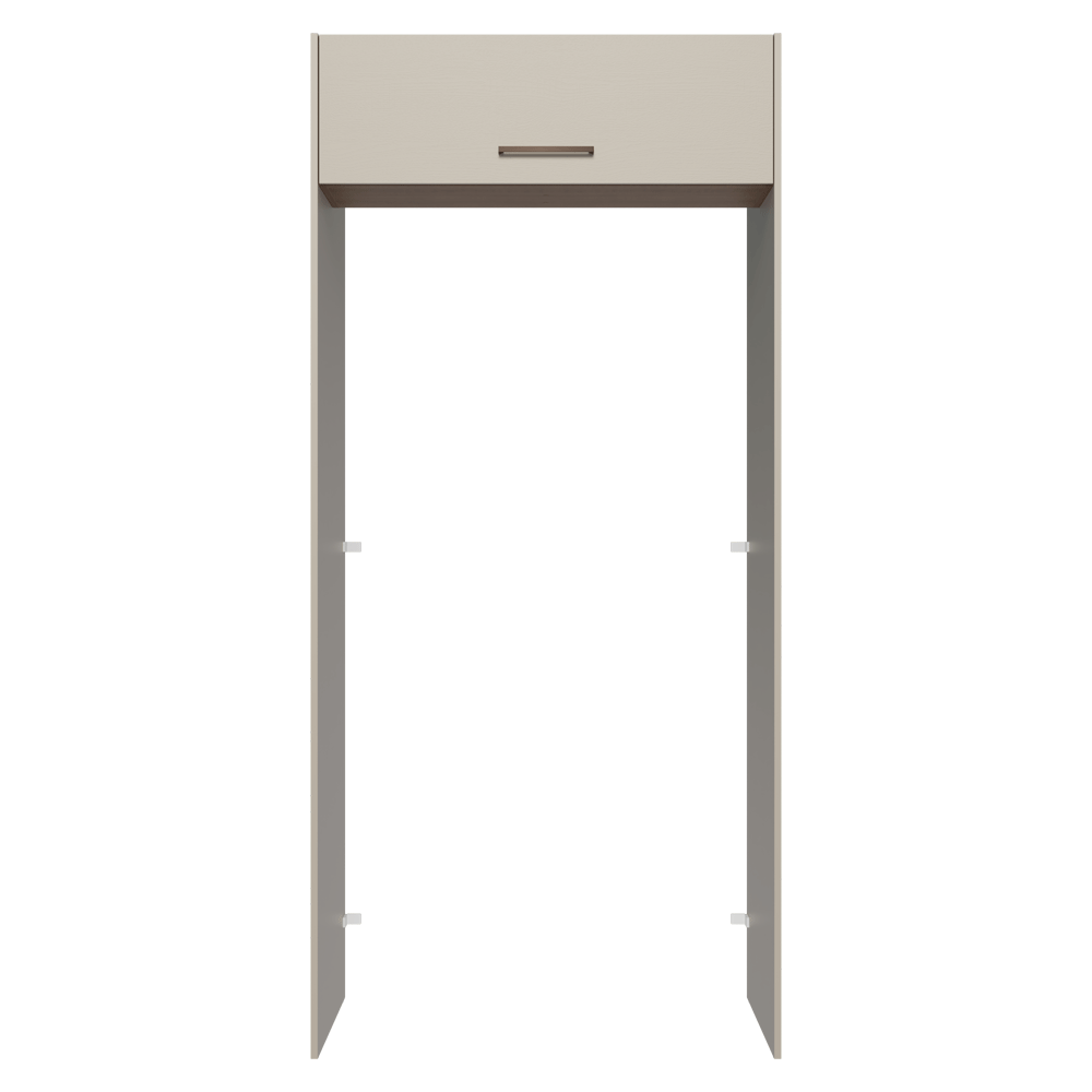 Mueble para empotrar Heladera 103 cm 1 Puerta Abatible Crema/Marrón/Crema Agata Madesa