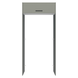 Mueble para empotrar Heladera 103 cm 1 Puerta Abatible Gris/Blanco/Gris Agata Madesa