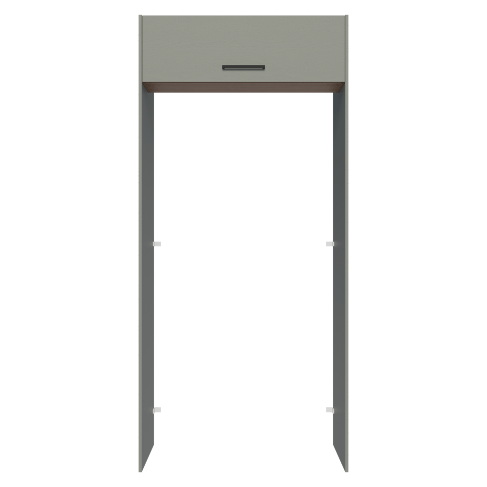 Mueble para empotrar Heladera 103 cm 1 Puerta Abatible Gris/Marrón/Gris Agata Madesa