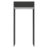 Mueble para empotrar Heladera 103 cm 1 Puerta Abatible Negro/Blanco/Negro Glamy Madesa