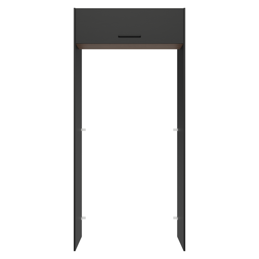 Mueble para empotrar Heladera 103 cm 1 Puerta Abatible Negro/Marrón/Negro Agata Madesa