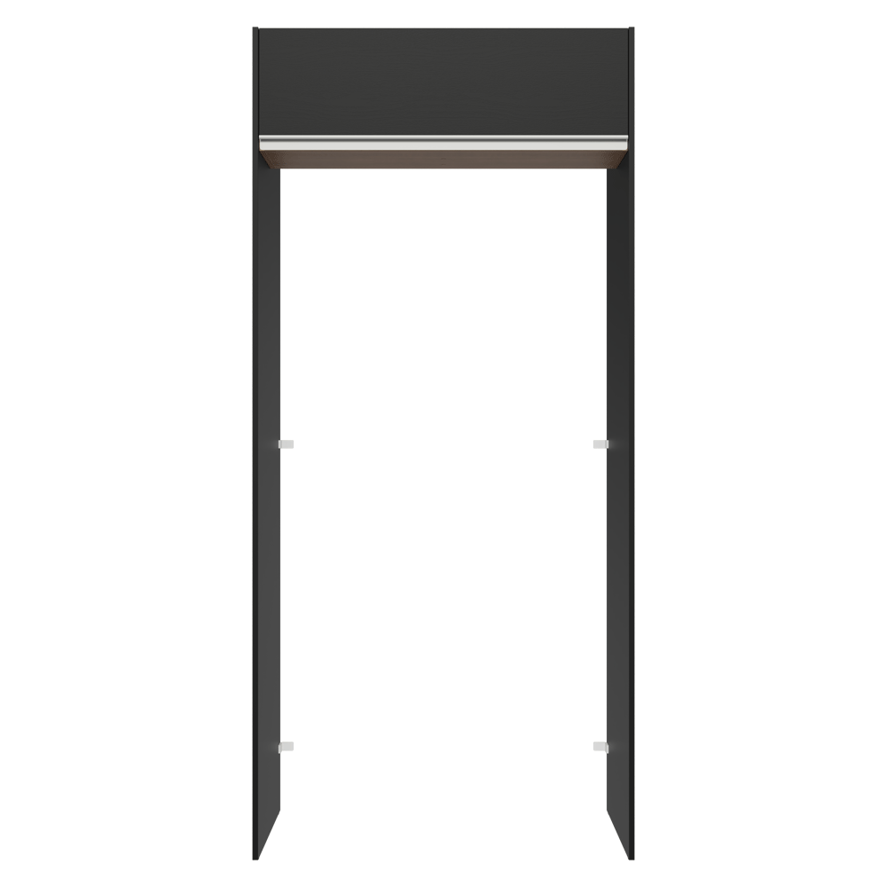 Mueble para empotrar Heladera 103 cm 1 Puerta Abatible Negro/Marrón/Negro Glamy Madesa