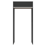 Mueble para empotrar Heladera 103 cm 1 Puerta Abatible Negro/Marrón/Negro Glamy Madesa