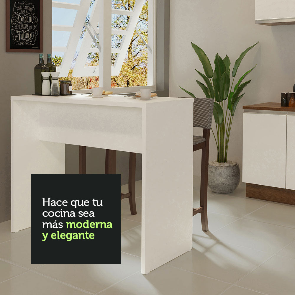 Isla de Cocina con Barra desayunador Madesa 120cm BB