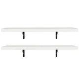 Kit 2 Estantes de Cocina Flotantes 60 cm Blanco Madesa