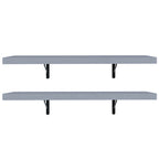 Kit 2 Estantes de Cocina Flotantes 60 cm Gris Madesa