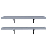 Kit 2 Estantes Suspendidas para Cocina 60 cm con Soporte Gris