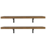 Kit 2 Estantes de Cocina Flotantes 60 cm Marrón Madesa