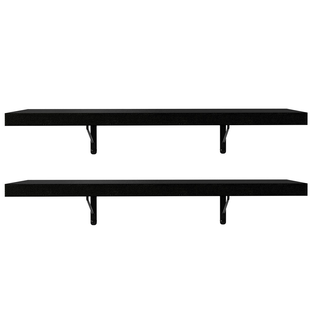 Kit 2 Estantes de Cocina Flotantes 60 cm Negro Madesa