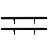 Kit 2 Estantes de Cocina Flotantes 60 cm Negro Madesa