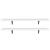 Kit de 2 Estantes de Cocina Flotantes 80 cm con Soportes, Blanco