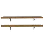 Kit 2 Estantes de Cocina Flotantes 80 cm Marrón Madesa