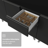 Combo Completo de Cocina Esquinera 405 cm Negro Nice Madesa 06