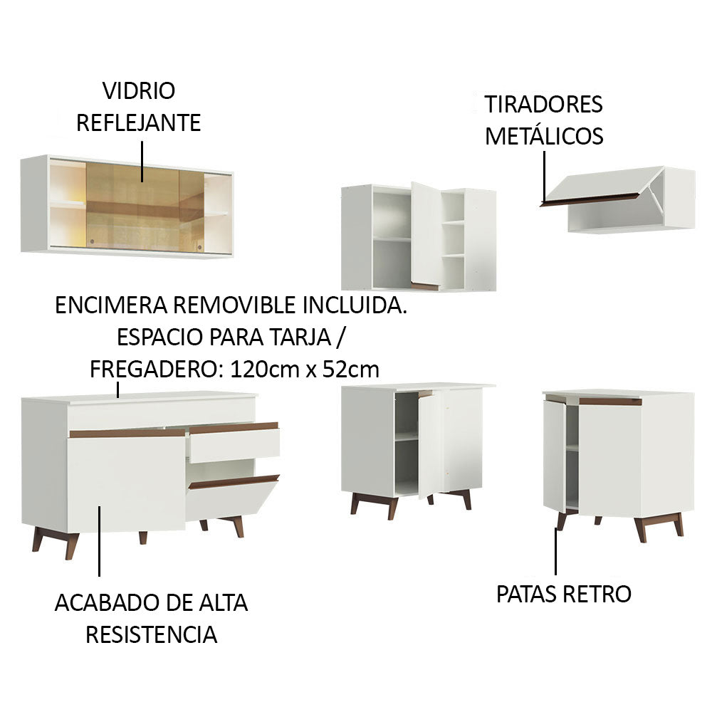 Combo completo de Cocina Esquinera 332cm Reims Blanco 02
