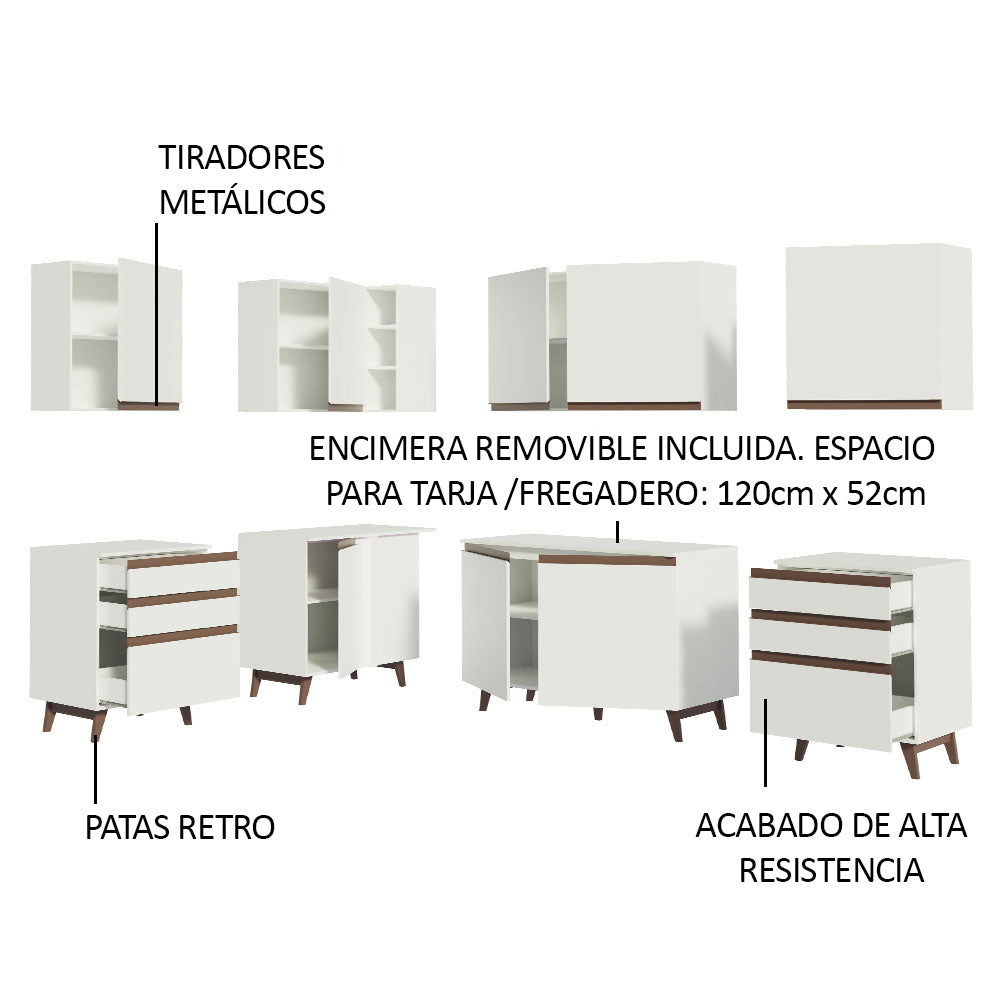 Combo completo de Cocina Esquinera Madesa Reims 382cm BB 02