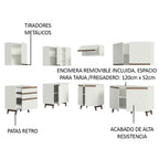 Combo completo de Cocina Esquinera 392 cm 10 Puertas 3 Cajones Blanco Reims Madesa