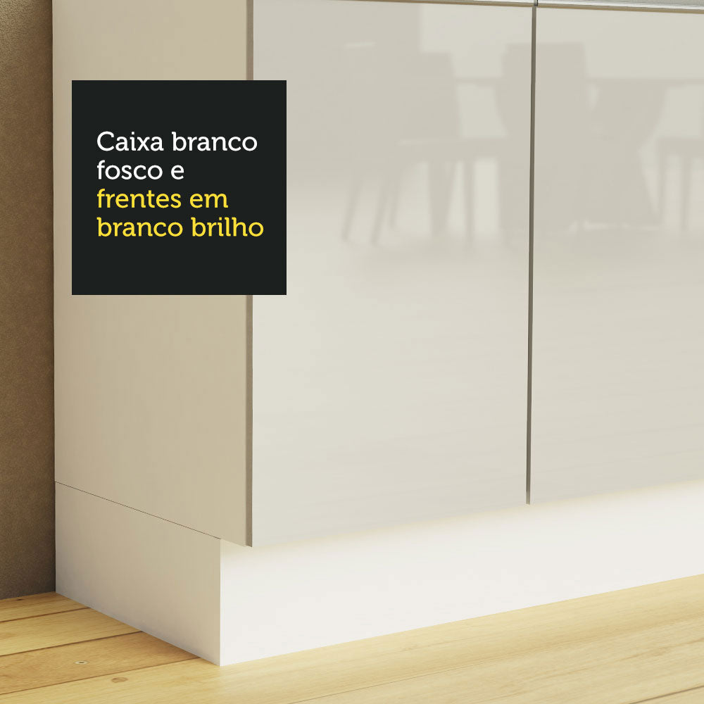 Combo de rincón Madesa Smart 100% MDF 2 Puertas y Nicho Puertas Blanco Brillante