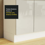 Combo de rincón Madesa Smart 100% MDF 2 Puertas y Nicho Puertas Blanco Brillante