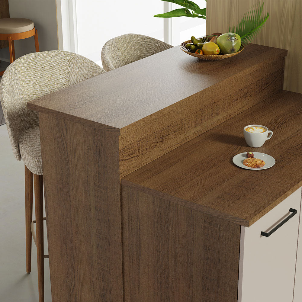Isla de Cocina con Tapa y bajo mesada Madesa Agata 120cm MC