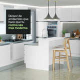 Isla de Cocina con Tapa y bajo mesada Madesa Glamy 120 Blanco