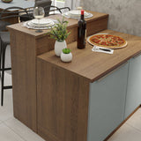 Isla de Cocina con Tapa y bajo mesada Madesa Glamy 120cm MG