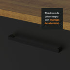 Kit Completo de Cocina 220 cm 7 Puertas 3 Cajones Sin Mesada Marrón/Negro Agata Madesa