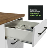 Combo completo de Cocina 240cm Blanco/Marrón 60cm de Profundidad Agata Madesa 02