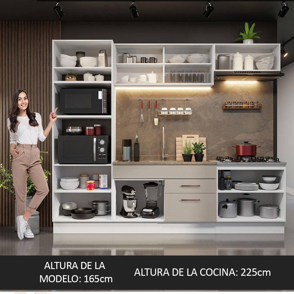 Combo de Cocina 270 cm Agata Blanco/Crema 03