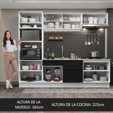 Combo de Cocina 270 cm Agata Blanco/Negro 03