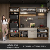 Combo de Cocina 270 cm Agata Marrón/Crema 03