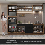 Combo de Cocina 270 cm Agata Marrón/Negro 03