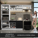 Combo de Cocina 270 cm Agata Blanco/Negro 04