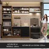 Combo de Cocina 270 cm Agata Marrón/Negro 04