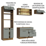 Combo de Cocina 270 cm Agata Marrón/Gris 04