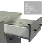 Combo completo de Cocina 270 cm Blanco/Gris Agata Madesa