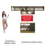 Cocina Compacta 280 cm Agata Marrón/Negro 02