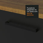 Combo completo de Cocina 290 cm 9 Puertas 2 Cajones Sin Mesada Marrón/Negro Agata Madesa