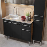 Combo de Cocina 137cm Con Bacha de acero inoxidable Emilly Madesa 07