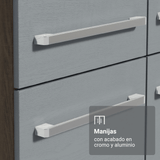 Cocina Compacta 137 cm Emilly Marrón/Gris 011