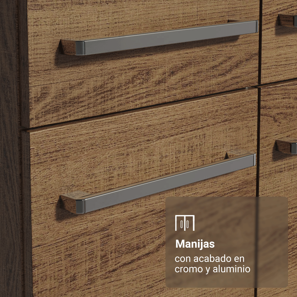 Cocina Compacta 156 cm Emilly Marrón 03
